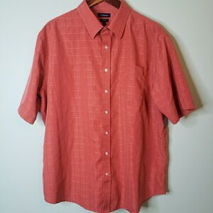 Croft and Barrow Mens Dress Shirt Front Pocket Short Sleeve Button Easy Care XL